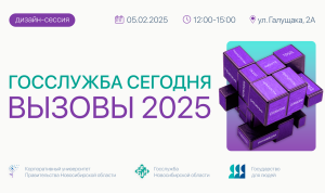 Новосибирская дизайн-сессия «Госслужба сегодня: вызовы 2025!» пройдет 5 февраля